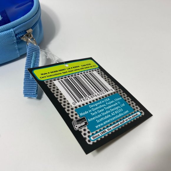 5 Blue Makeup Bag Pencil Case Zipper Organizer - Picture 7 of 10